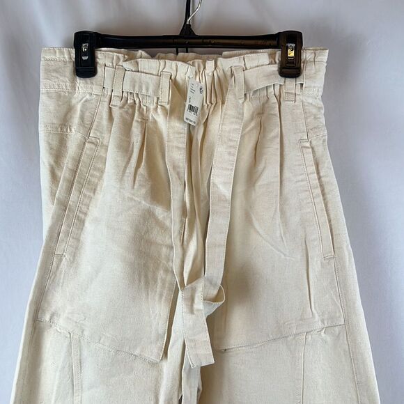 Free People Sky Rider Straight-Leg Pants- Ecru- Size Small NWT - Picture 4 of 9